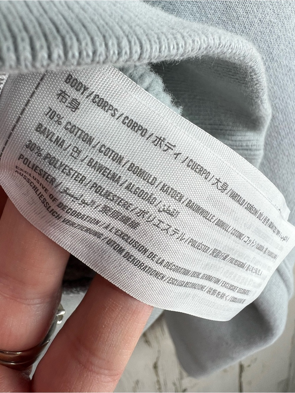 Abercrombie & Fitch Soft AF Collection Shawl Collar Light Blue Sweatshirt XS - Picture 3 of 6